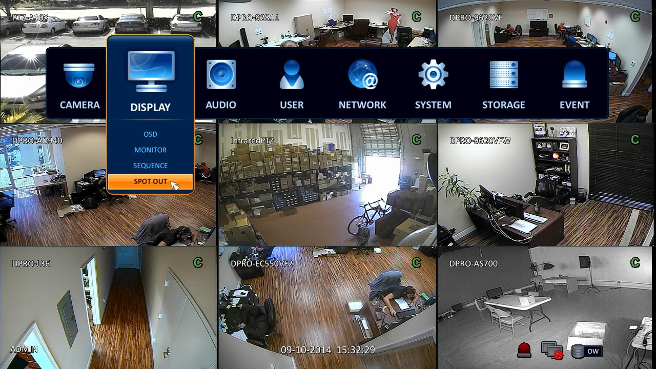 monitor for security camera system